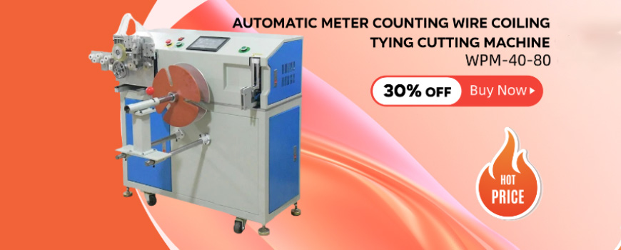 Usprawnij przetwarzanie przewodów z WPM-40-80! Korzystaj z 4-w-1 automatycznego zwijania kabli, precyzyjnego licznika metrów, cięcia i wiązania w jednym kroku.