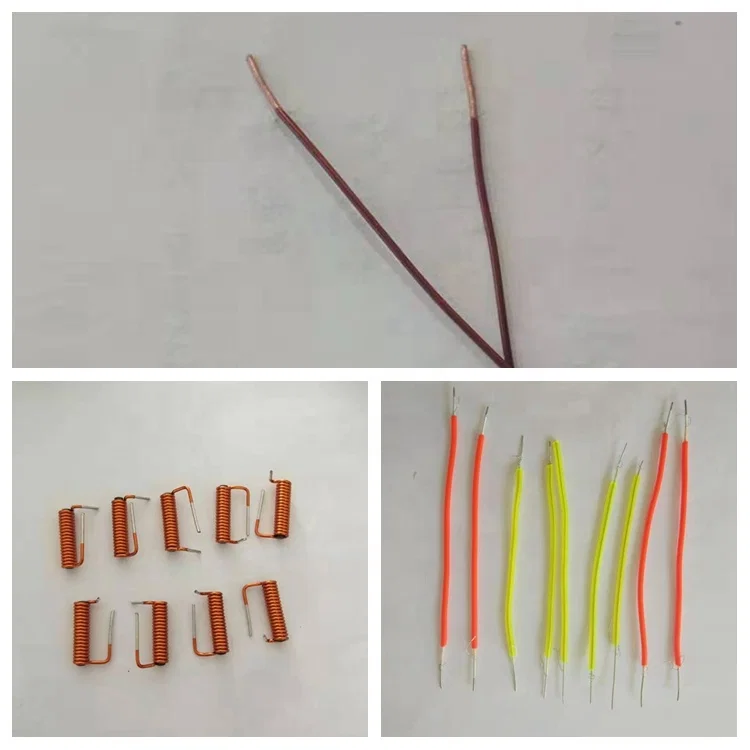 Przykładowa ekspozycja maszyny do usuwania emalii z drutu miedzianego oraz maszyny do obierania kabli miedzianych