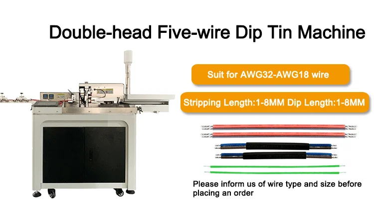 Maszyna do maczania z drutem i taśmą, automatyczne zmywanie kabli, skręcanie, cięcie, maszyna do produkcji drutów, podwójne końce, drutowe cięcie, skręcanie taśm, cynerska maszyna 