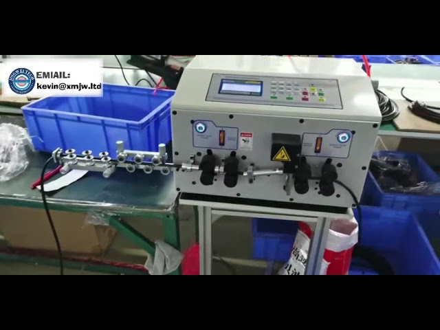 Szybka i bezpieczna maszyna do ściągania izolacji PVC z osłoną ochronną – wysokiej jakości produkcja kabli