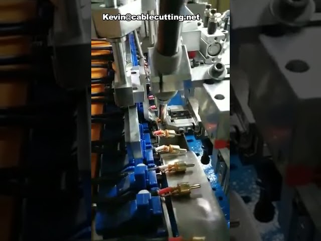 W pełni automatyczna maszyna do podawania, mocowania, rozdzielania, zdejmowania izolacji i lutowania złączy DC 2-pin i 3-pin