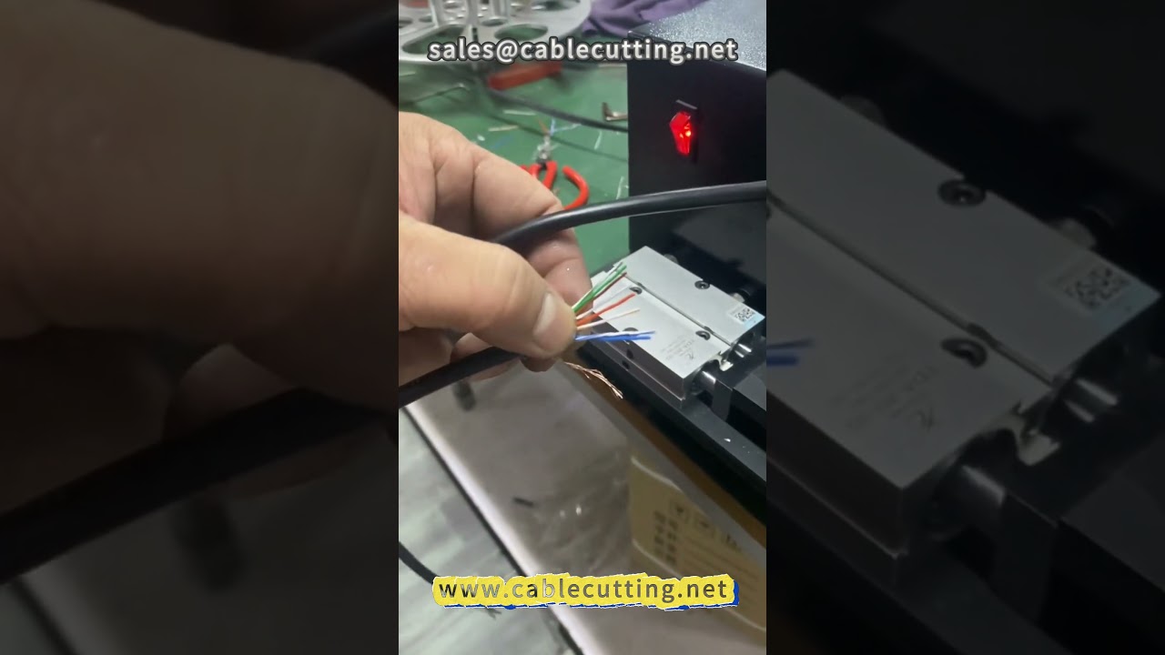 Maszyna do prostowania i zaciskania kabli sieciowych RJ45 | Automatyczna rolka prostująca
