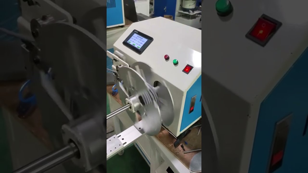 Nawijarka z funkcją precyzyjnego odmierzania – realne ujęcie pracy #fabryka #maszyna