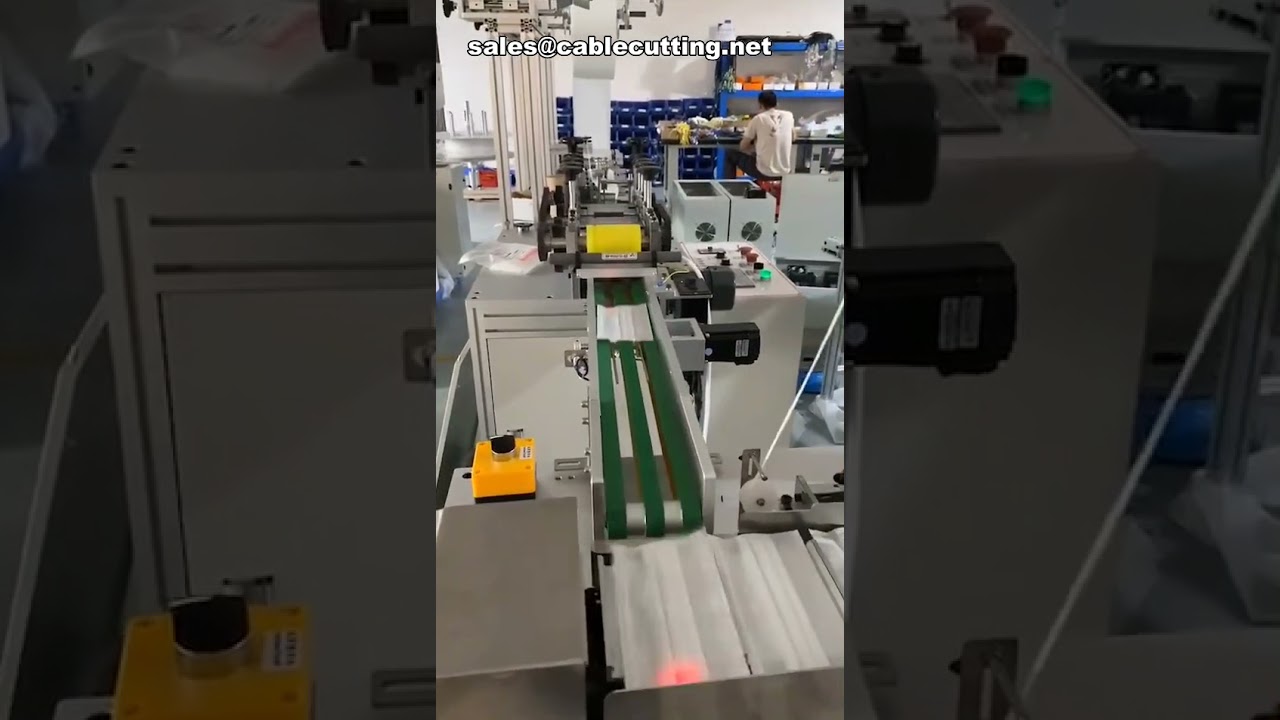 W pełni automatyczna linia produkcyjna masek jednorazowych typu flat face – system jeden do dwóch