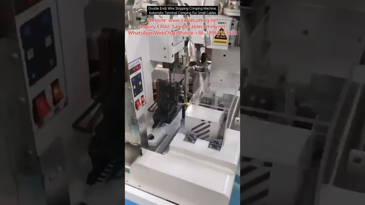 Maszyna do zdejmowania izolacji i zaciskania końcówek dwustronnych, automatyczne zaciskanie końcówek dla małych kabli