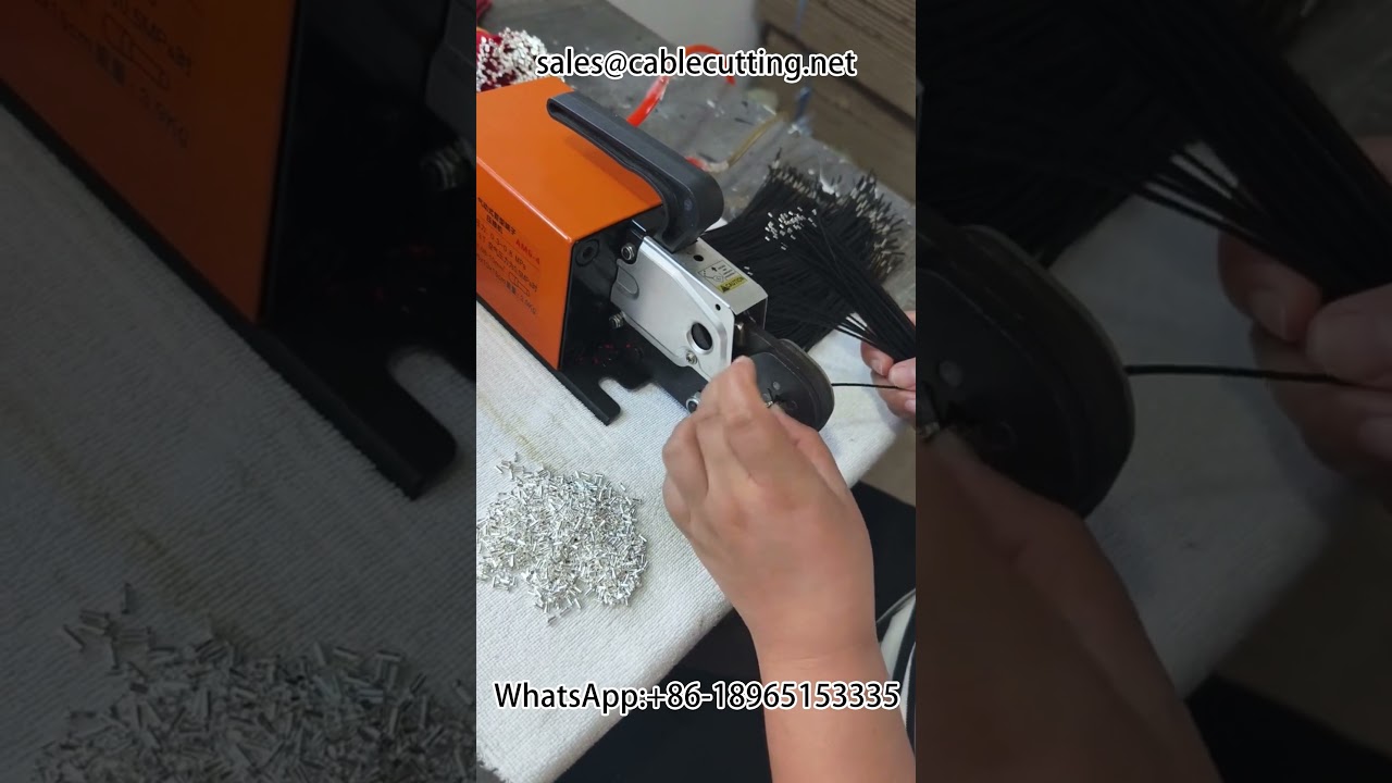 Pneumatyczna zaciskarka do końcówek rurowych - wydajna maszyna dla przemysłu #maszyna #obróbkakabli #motoryzacja