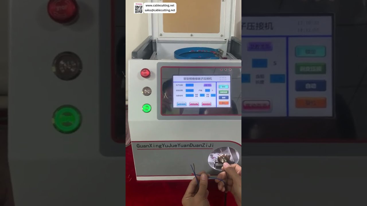 Automatyczna prasa do zaciskania końcówek rurowych z podajnikiem komponentów – szybkie i precyzyjne przetwarzanie