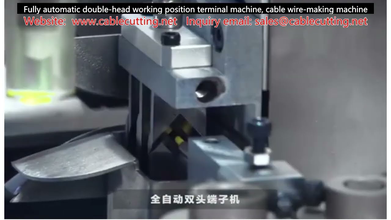 W pełni automatyczna dwugłowicowa maszyna do zaciskania końcówek, maszyna do produkcji kabli