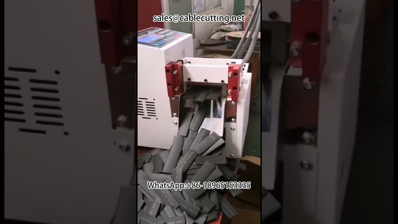 Automatyzacja obróbki wiązek kabli – maszyna do zdejmowania izolacji i cięcia rur termokurczliwych #maszynadozdejmowaniaizolacji #cięcierurtermokurczliwych