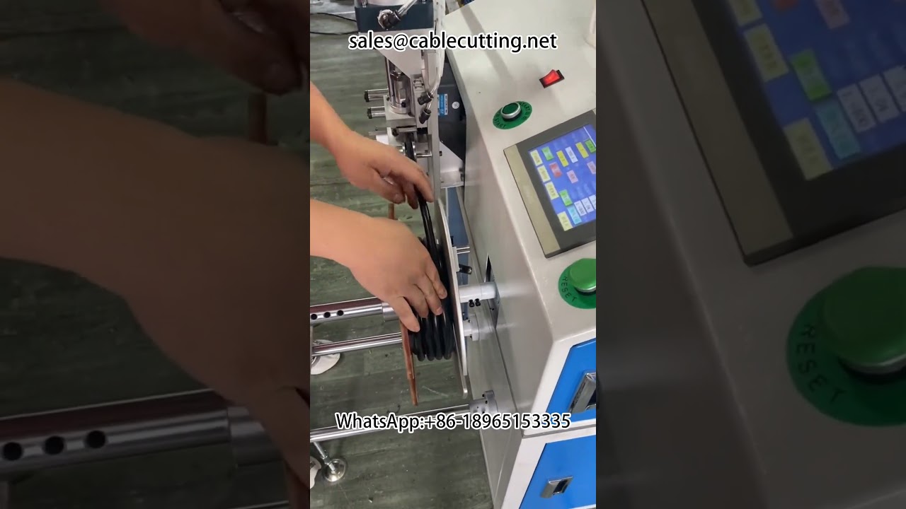 Automatyczna maszyna stojąca do liczenia metrów, cięcia, nawijania i wiązania #licznik metrów