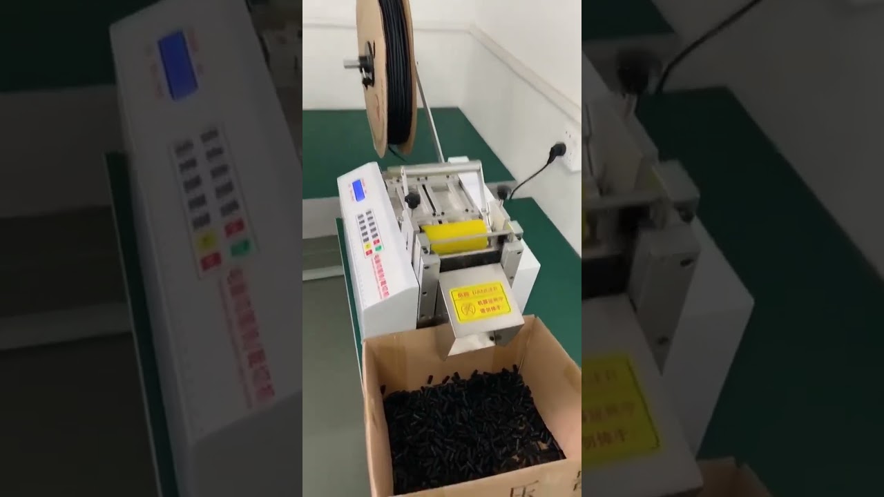 Automatyczna komputerowa przecinarka do rur - cięcie rurek termokurczliwych (film), regulowana