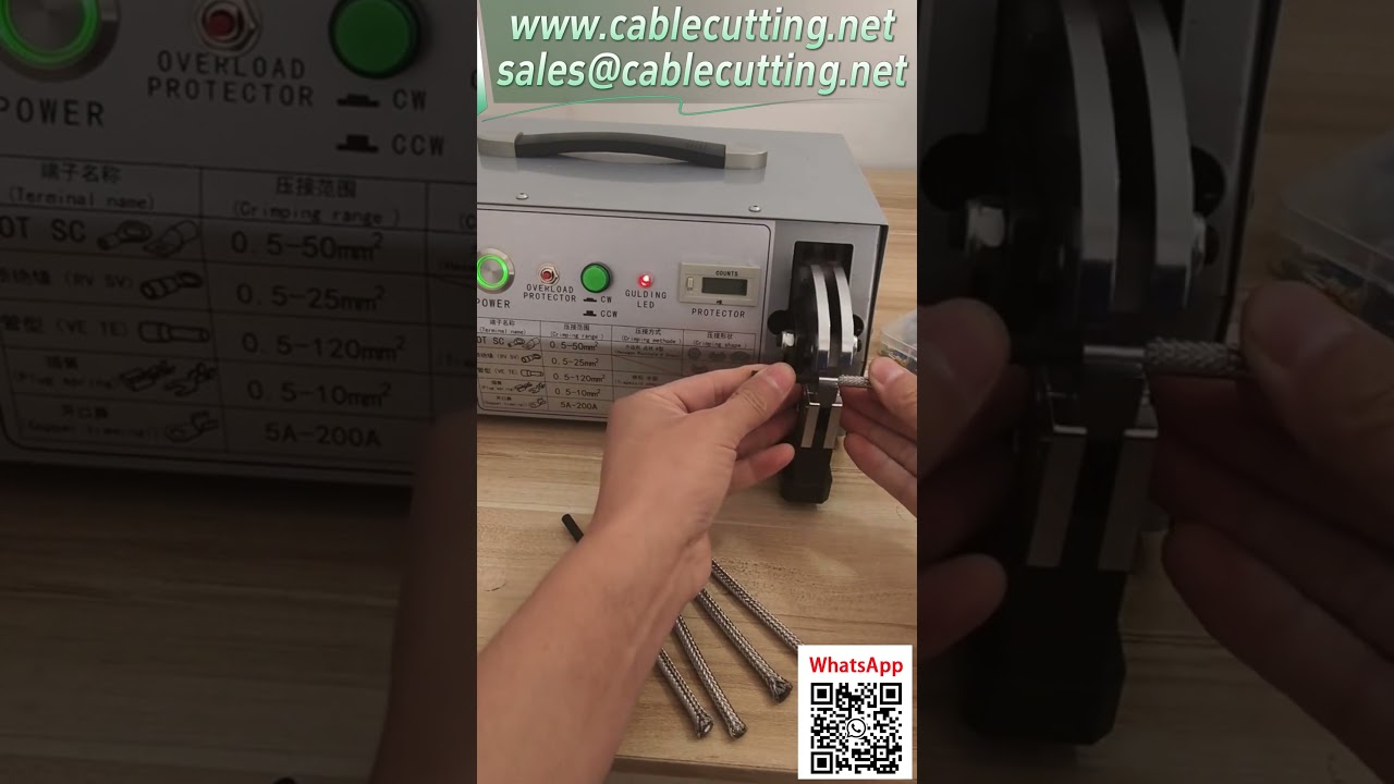 Profesjonalna elektryczna zaciskarka do dużych przewodów (do 70mm²) – siła 3,7 tony, podłącz i używaj