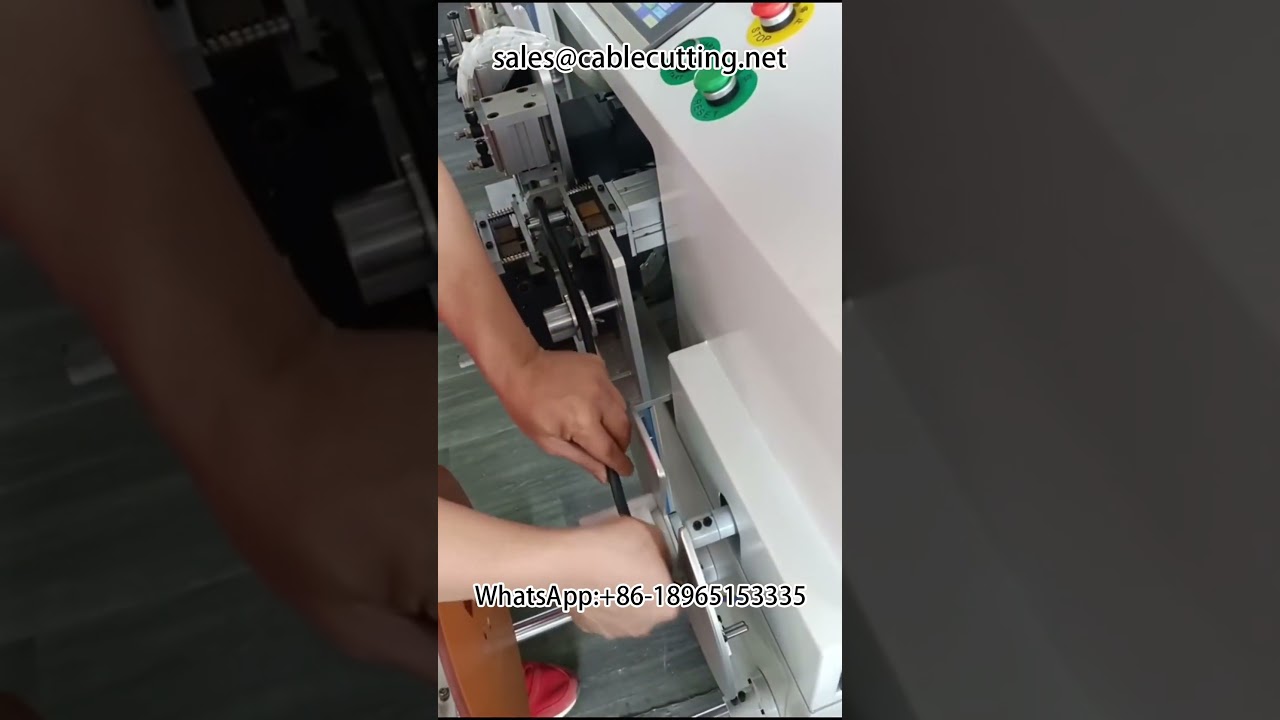 Automatyczna maszyna do cięcia, obróbki i wiązania kabli – stripping, liczenie metrów, nawijanie